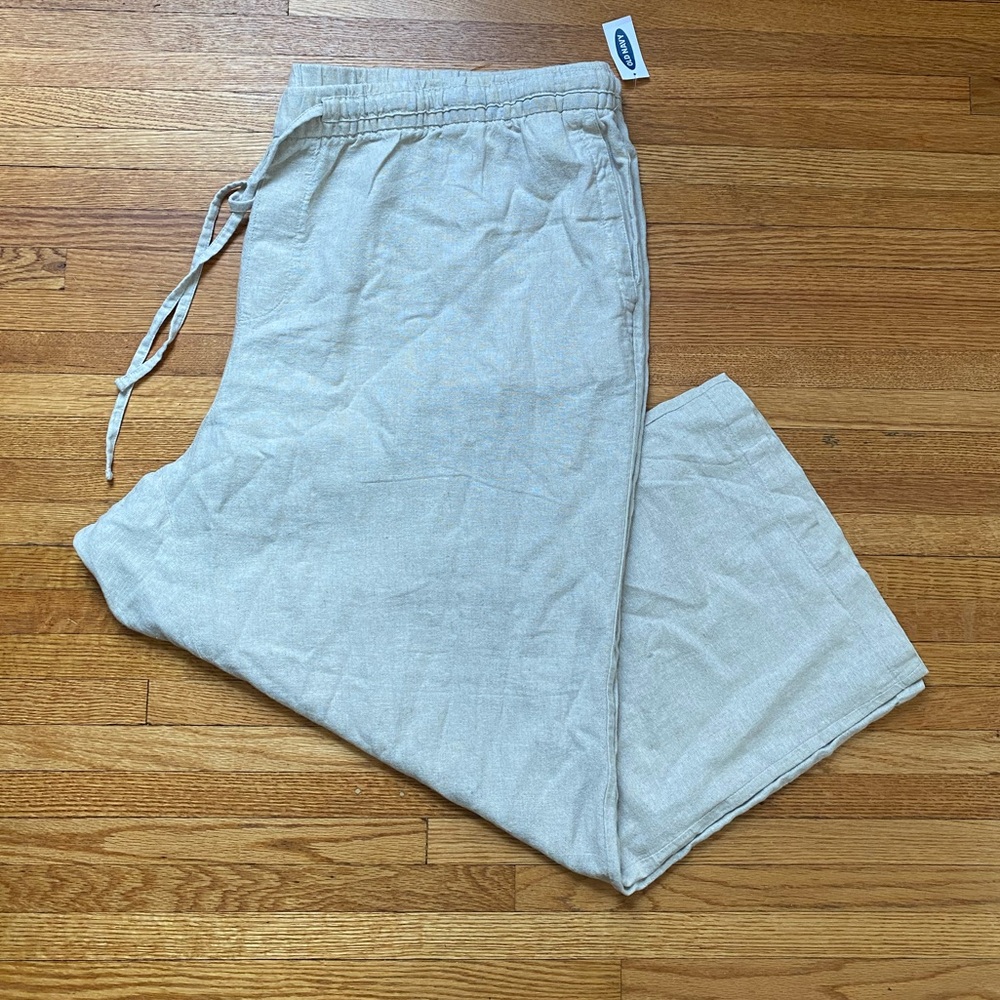 NWT Sz 4x Old Navy Linen Wide Leg Capri